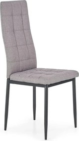 Scaun tapitat K292, gri/negru, stofa clasica/metal, 42X47X98 CM