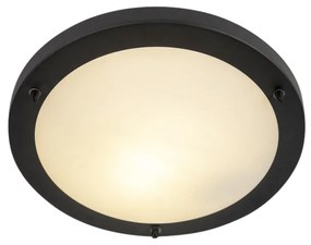 Plafonieră inteligentă neagră 31 cm cu WiFi inclus A60 IP44 - Yuma