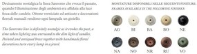 Candelabru clasic cu 8 brate realizat manual din ceramica SANREMO