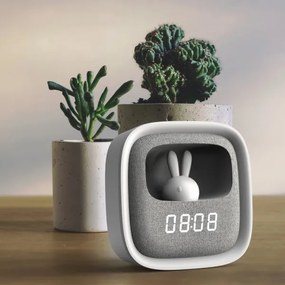 Lampă de noapte LED reglabilă cu ceas BUNNY LED/1,2W/5V 3000K