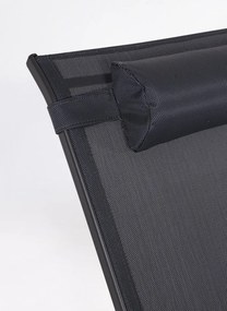 Scaun balansoar pentru gradina negru din metal si textilena, 60,5 cm, Demid Bizzotto