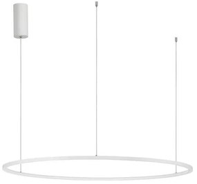 Lustra LED suspendata design modern circular TARQUIN D-100cm alba