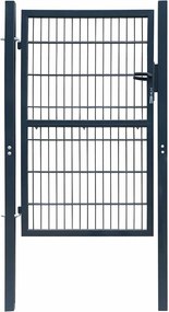 vidaXL Poartă de gard 2D (simplă) gri antracit 100x120 cm