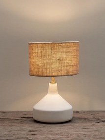 Lampa de masa, cu abajur din iuta, Moloko