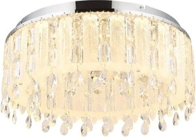 Lustra LED aplicata cu telecomanda KLUNKA crom