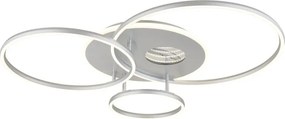 Lustra LED aplicata design circular INVERTINA argintie
