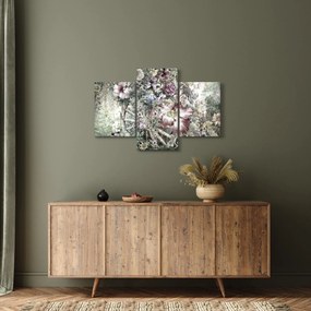 Tablou - Flori pe roata de lemn (90x60 cm)