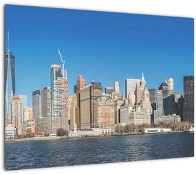 Tablou pe sticlă - Manhattan în New York (70x50 cm)
