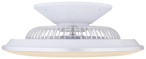Plafoniera LED Kello 03623, cu ventilator, dimabila, cu telecomanda, 36W, 2200lm, lumina calda+neutra+rece, IP20, alba, Globo Lighting