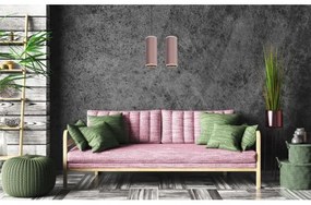 Lustr AVALO 2xE27/60W/230V cablu roz roz-miediu