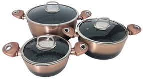 Set oale marmorate 6 piese Imperial Collection  IM-CAS3-FMT COB Copper