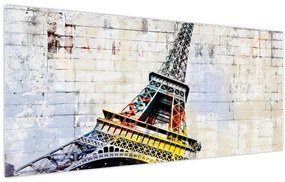 Tablou - Arta digitală a Turnului Eiffel (120x50 cm)