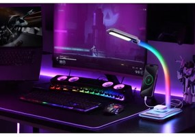 Lampă LED RGBW dimabilă de masă cu încărcare Qi Immax 08988L 30W/230V alb