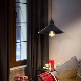 Plafonieră neagră din metal ø 30 cm – Squid Lighting