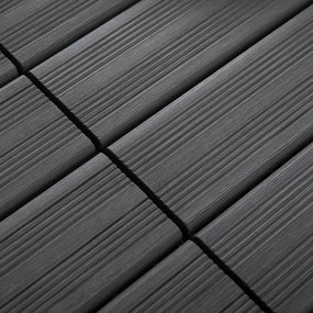 Outsunny, gresie exterior, set de 11 placi, 30x30x2.2 cm, gri | Aosom Ro