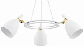 Lustra cu 3 spoturi design modern CHARLOTTE alb