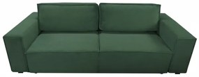 Canapea extensibilă 3 locuri cu spațiu de depozitare RONDA, verde