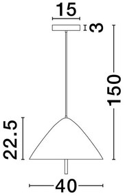 Lustra/Pendul LED design modern OROS negru