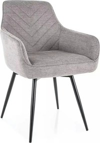 Scaun SERVIO, gri deschis - Brego 07, stofa clasica/metal, 55x45x88 cm