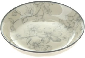 Set de 6 farfurii de desert Flori delicate 10 cm,gri