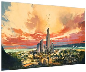 Tablou - Orașul pictat (90x60 cm)