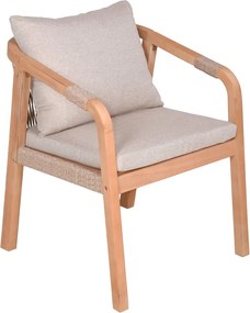 Scaune de grădină în culoare naturală 2 buc. din lemn masiv Bogota – Garden Pleasure