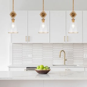 Lustră Quoizel STARING-MP-DG-CLEAR STARING 1xE27/40W/230V d. 18,4 cm auriu/transparent