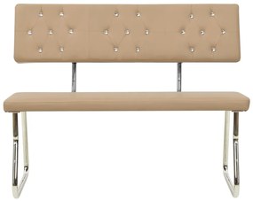 325861 vidaXL Bancă, cappuccino, 110 cm, piele ecologică