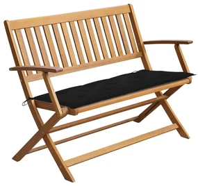 3064261 vidaXL Bancă de grădină cu pernă, 120 cm, lemn masiv de acacia