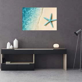Tablou - Stea de mare pe plajă (90x60 cm)