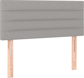 vidaXL Tăblie de pat, gri deschis, 80x5x78/88 cm, textil