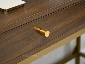 Masă PC Kaplan (nuc + auriu). 1109771