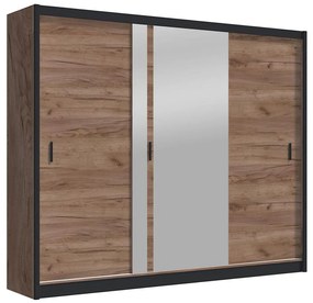 Dulap cu oglindă SABRINA 250x215 cm, stejar craft