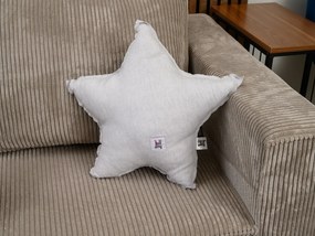 Perna decorativa din in STAR STONE STRIPES gri