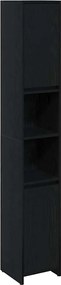 vidaXL Dulap de Baie Stejar Negru 30 x 30 x 183,5 cm Lemn compozit