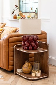 Canapea 3 locuri din piele naturală cognac, aspect vintage, "Freud"