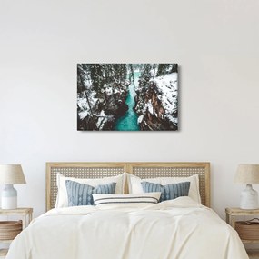 Tablou - râul de munte iarna (90x60 cm)