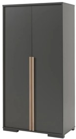 Set mobilier copii LONDON, pat 90x200 cm cu sertar depozitare / pat suplimentar + noptieră 2 sertare soft-close + dulap 2 uși cu rafturi și bară +