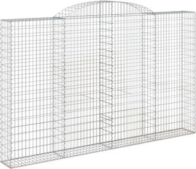 vidaXL Coș gabion arcuit, 300x30x180/200 cm, fier galvanizat