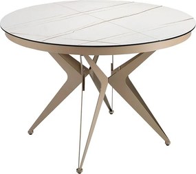 Masa extensibila deosebita design LUX Porcelain Marble 120-170x120cm