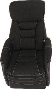 Fotoliu pentru relaxare, material textil ciocolatiu, KOMFY