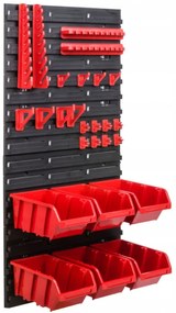 Perete pentru unelte 78x39cm + 6 cutii RED