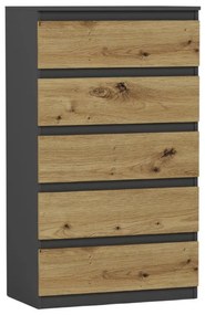 Comoda înaltă R-5 - diferite variante de culoare antracit mix artisan