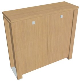 Dulap mediu Verno+ 140 x 46 x 130 cm, stejar deschis