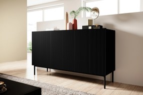 Comoda Nicole 150 cm - negru mat / picioare negre