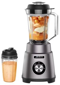 Blender JIMMY B32, 700 W, 0,9 l, 22 000 rpm, 2 viteze + funcție Pulse, cuțit cu patru lame din oțel, funcție de autocurățare, gri