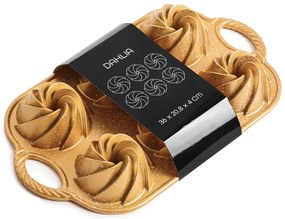 Formă de copt pentru mini-prăjiturele Bundt din aluminiu Dahlia – Bonami Selection