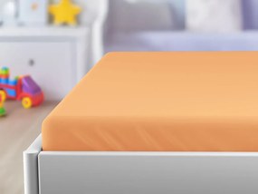Cearsaf jersey pentru patut de copii EXCLUSIVE 60x120 cm somon