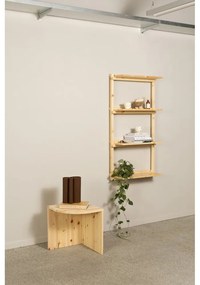 Bibliotecă de perete în culoare naturală din lemn de pin 66x127 cm Groove – Karup Design