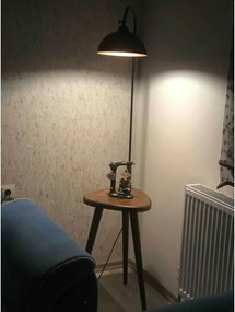 Masuta cu lampadar Decora Homs, negru,Seria lx, 40004